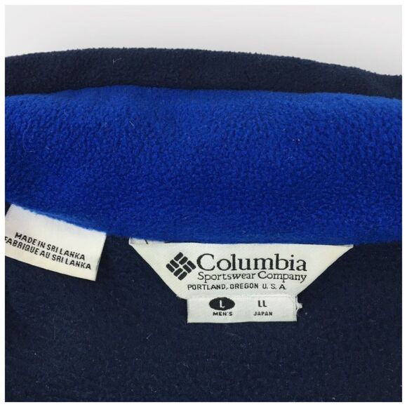 Vintage Columbia Mens Full Zip Fleece Jacket Size Oversize L Zip Pockets Blue‎ - Picture 4 of 8